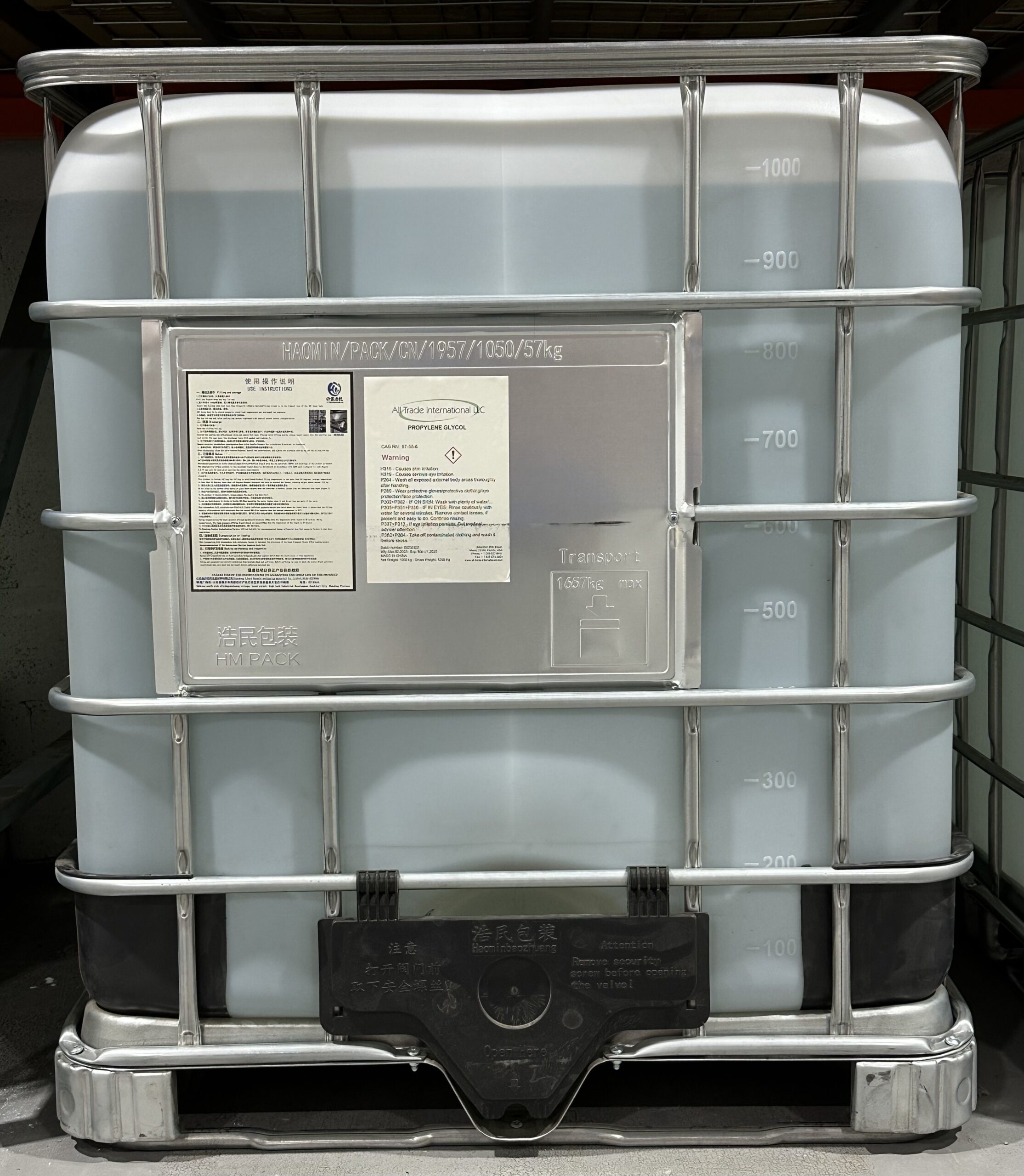 Propylene Glycol USP - 2204 lbs IBC